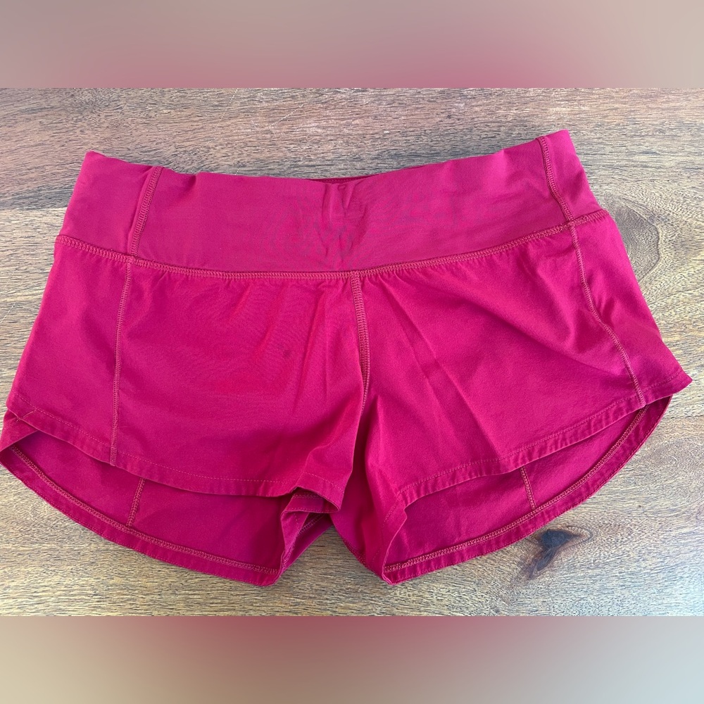 Lululemon Speed Up Low Rise 2.5” Short, Crimson